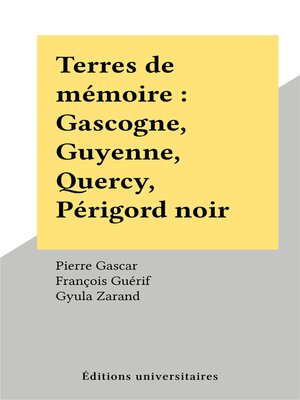 cover image of Terres de mémoire